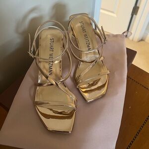 Stuart Weitzman rose gold Sandals